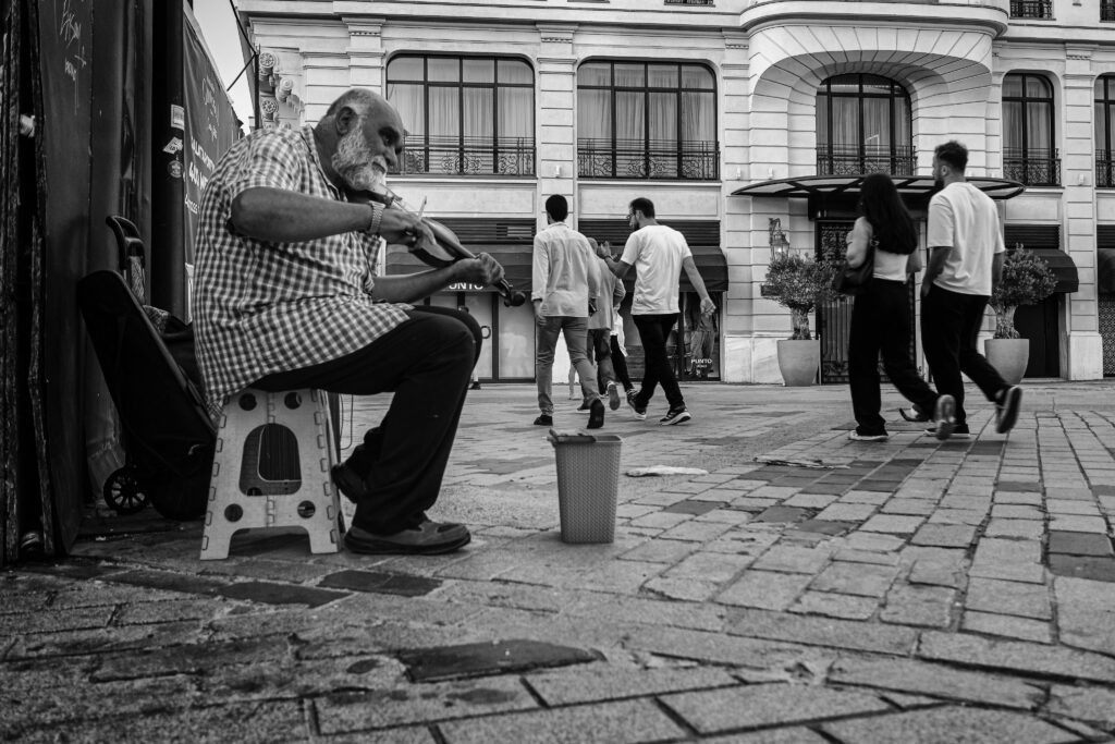 Free stock photo of fuji camera, male musician, old istanbul
